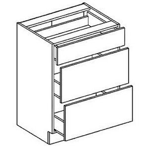 D60S3 dolní skříňka se zásuvkami PREMIUM olše