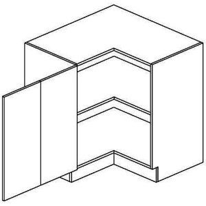 DRPL d. skříňka rohová NORA de LUX 90x90 cm hruška