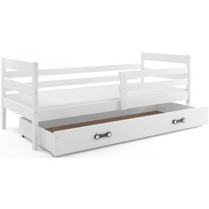 Dětská postel ERYK 1 80x190 cm, bílá/bílá (Volba matrace: Pěnová matrace)