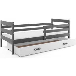 Dětská postel ERYK 1 80x190 cm, grafitová/bílá (Volba matrace: Pěnová matrace)