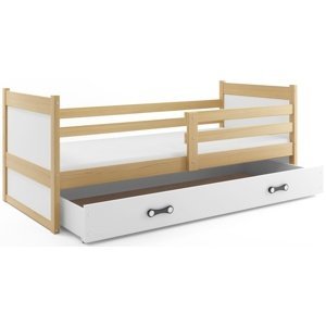 Dětská postel RICO 1 90x200 cm, borovice/bílá (Volba matrace: Pěnová matrace)