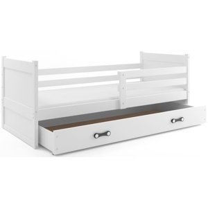 Dětská postel RICO 1 80x190 cm, bílá/bílá (Volba matrace: Pěnová matrace)
