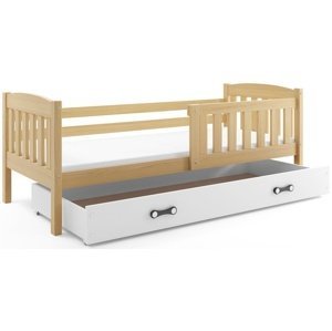Dětská postel KUBUS 1 90x200 cm, borovice/bílá (Volba matrace: Pěnová matrace)