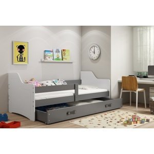 Dětská postel SOFIX 1 80x160 cm, grafitová/bílá (Volba matrace: Pěnová matrace)