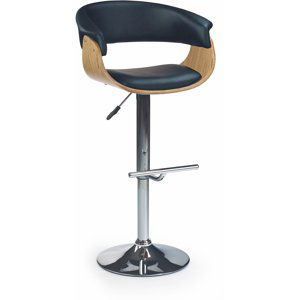 Barová židle H45, světlý dub / černá