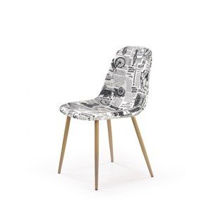Jídelní židle K220, vícebarevná / dub medový