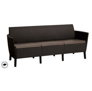 SALEMO 3 seater sofa - hnědá