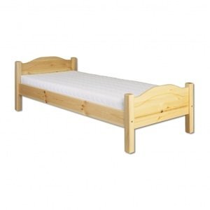 Dřevěná postel 90x200 LK128 (Barva dřeva: Borovice)