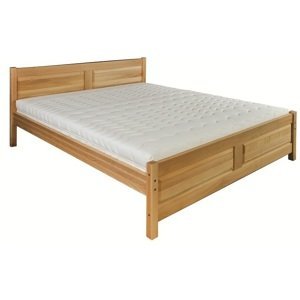 Dřevěná postel 140x200 buk LK109 (Barva dřeva: Ořech)