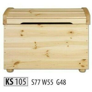 Truhlice KS105 masiv (Barva dřeva: Gray)