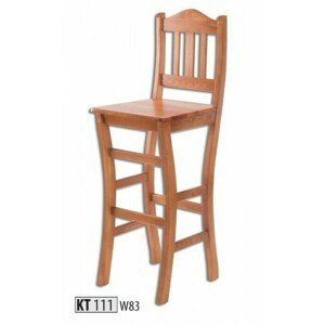 Barová židle KT111 masiv (Barva dřeva: Gray)