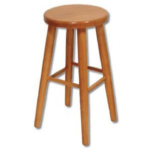 Barová stolička KT242 masiv (Barva dřeva: Surová (bez moření))