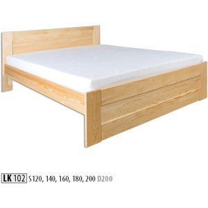 Dřevěná postel 120x200 LK102 (Barva dřeva: Gray)