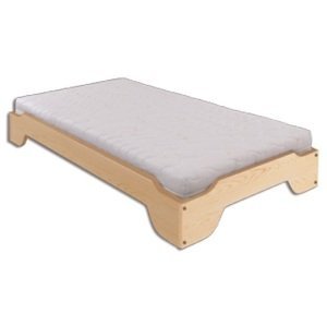 Dřevěná postel 90x200 LK138 (Barva dřeva: Olše)