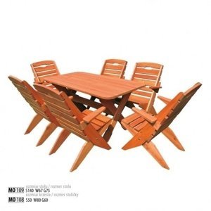 Zahradní židle MO109 (MO108) (Barva dřeva: surové dřevo)
