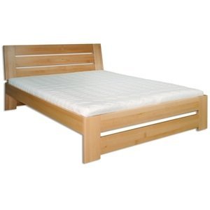 Dřevěná postel 200x200 buk LK192 (Barva dřeva: Buk přírodní)