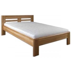 Dřevěná postel 120x200 LK211 masivní dub (Barva dřeva: Dub bělený)