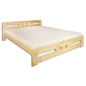 Dřevěná postel 140x200 LK117 (Barva dřeva: Olše)