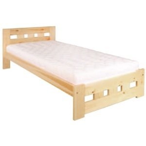 Dřevěná postel 80x200 LK145 (Barva dřeva: Borovice)
