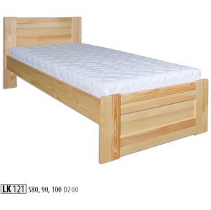 Dřevěná postel 100x200 LK121 (Barva dřeva: Gray)
