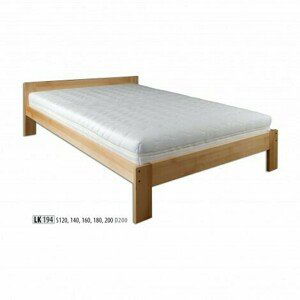 Dřevěná postel 120x200 buk LK194 (Barva dřeva: Buk přírodní)