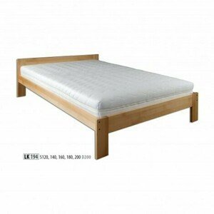 Dřevěná postel 120x200 buk LK194 (Barva dřeva: Buk bělený)