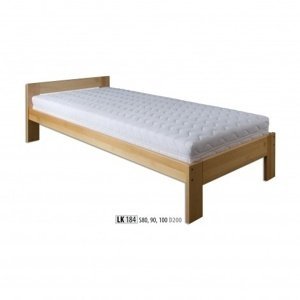 Dřevěná postel 90x200 buk LK184 (Barva dřeva: Ořech)