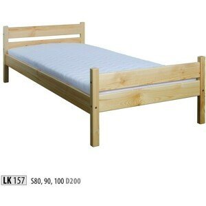 Dřevěná postel 80x200 LK157 (Barva dřeva: Borovice)