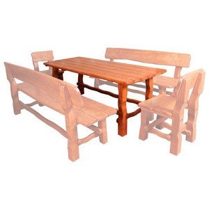 Zahradní stůl MO212, olše masiv (Barva dřeva: surové dřevo)
