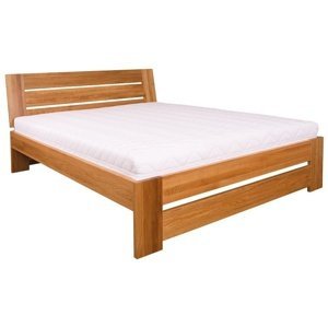 Dřevěná postel LK292 200x200, dub masiv (Barva dřeva: Kakao)