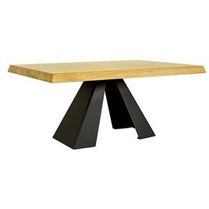 Konferenční stůl ST371 Š100, H60 masiv (Barva dřeva: Dub přírodní, Barva nožiček: Černá Matná)