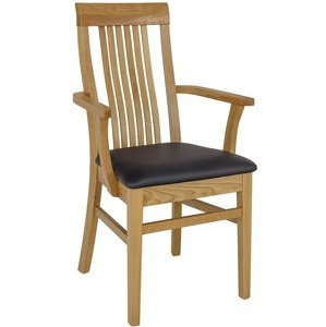 Jídelní židle KT378 masiv dub (Barva dřeva: Dub přírodní, Barva čalounění: Tmavě šedá)