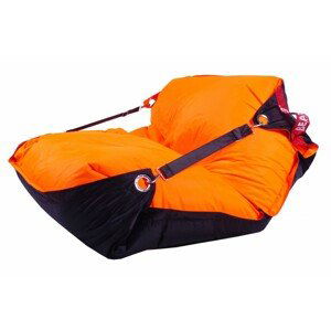 Sedací pytel 189x140 duo fluo orange - black