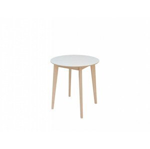 Stůl IKKA dub sonoma/bílá (kulatý) (LAM 1/TX069)