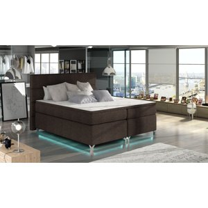 Postel Amadeo Boxspring 180x200 cm s barevným LED podsvícením - Sawana 26 (barva potahu)