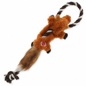 Hračka Dog Fantasy Skinneeez liška s provazem 35cm