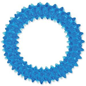 Hračka Dog Fantasy kroužek vroubkovaný modrý 7cm