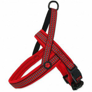 Postroj Active Dog Neoprene M/L červený 2,5x64-80cm