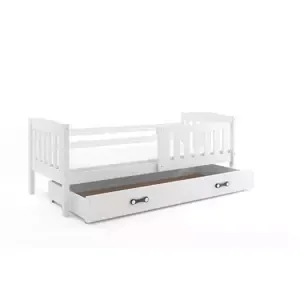 Dětská postel Kubus - 1 osoba, 90x200 s úložným prostorem – Bílá, Bílá