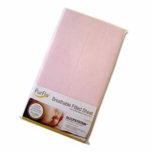 PurFlo Sleepsystem "Organic Cotton Fitted Sheet" - Organické prostěradlo (Varianta: Light Pink 120 x 60 cm)