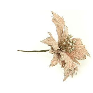 Květina umělá vazbová vánoční s glitry VK-1243