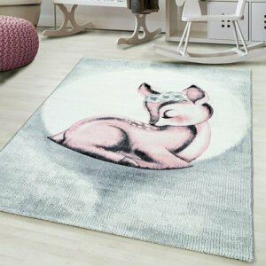 Dětský koberec Bambi 850 pink (Varianta: Kulatý průměr 160 cm)