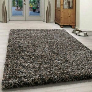 Kusový koberec Enjoy shaggy 4500 taupe (Varianta: kruh 120 cm)