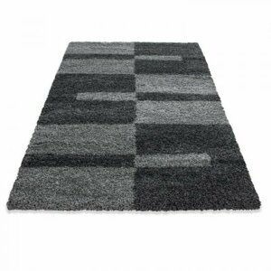 Kusový koberec Gala shaggy 2505 grey (Varianta: 280 x 370 cm)