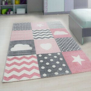 Dětský koberec Kids 620 pink (Varianta: kulatý 120 cm průměr)