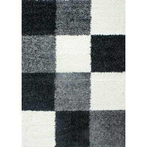 Kusový koberec Life Shaggy 1501 black (Varianta: 160 x 230 cm - SLEVA 1ks)