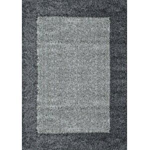 Kusový koberec Life Shaggy 1503 grey (Varianta: Kulatý průměr 120 cm)