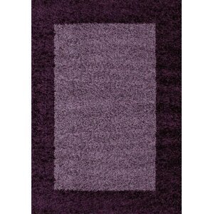 Kusový koberec Life Shaggy 1503 lila (Varianta: Kulatý průměr 160 cm)