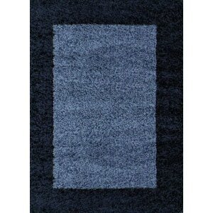 Kusový koberec Life Shaggy 1503 navy (Varianta: Kulatý průměr 120 cm)