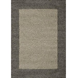 Kusový koberec Life Shaggy 1503 taupe (Varianta: Kulatý průměr 120 cm)